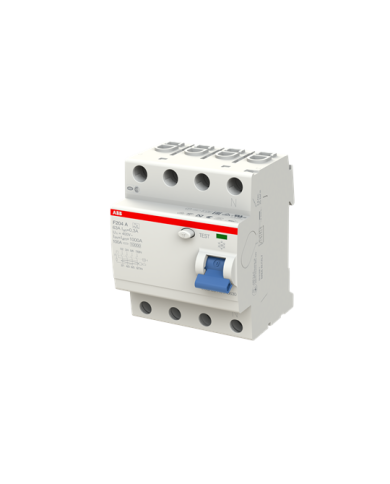 Disjoncteur FI ABB F204A-63/0,3, 63A/0,3mA, 4-Pôles Disjoncteur FI ABB F204A-63/0,3, 63A/0,3mA, 4-Pôles