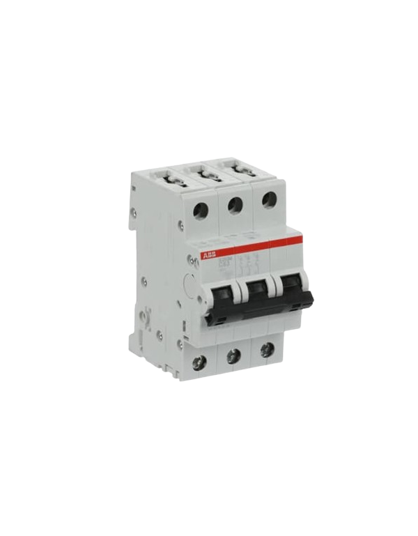 Disjoncteur ABB S203M-C63 3P 63A caractéristique C, 10 kA Disjoncteur ABB S203M-C63 3P 63A caractéristique C, 10 kA