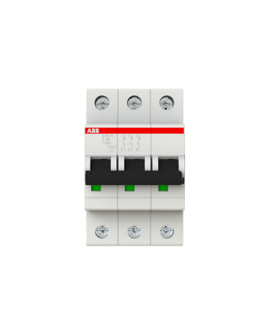 Disjoncteur ABB S203M-C50 3P 50A caractéristique C, 10 kA Disjoncteur ABB S203M-C50 3P 50A caractéristique C, 10 kA