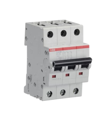 Disjoncteur ABB S203M-C25 3P 25A caractéristique C, 10 kA Disjoncteur ABB S203M-C25 3P 25A caractéristique C, 10 kA