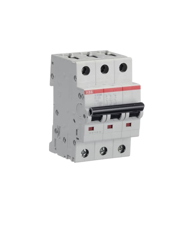 Disjoncteur ABB S203M-C25 3P 25A caractéristique C, 10 kA Disjoncteur ABB S203M-C25 3P 25A caractéristique C, 10 kA