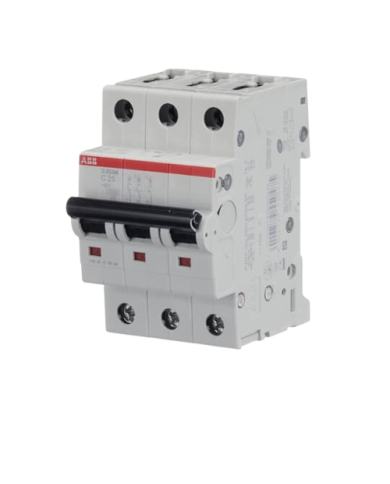 Disjoncteur ABB S203M-C25 3P 25A caractéristique C, 10 kA Disjoncteur ABB S203M-C25 3P 25A caractéristique C, 10 kA