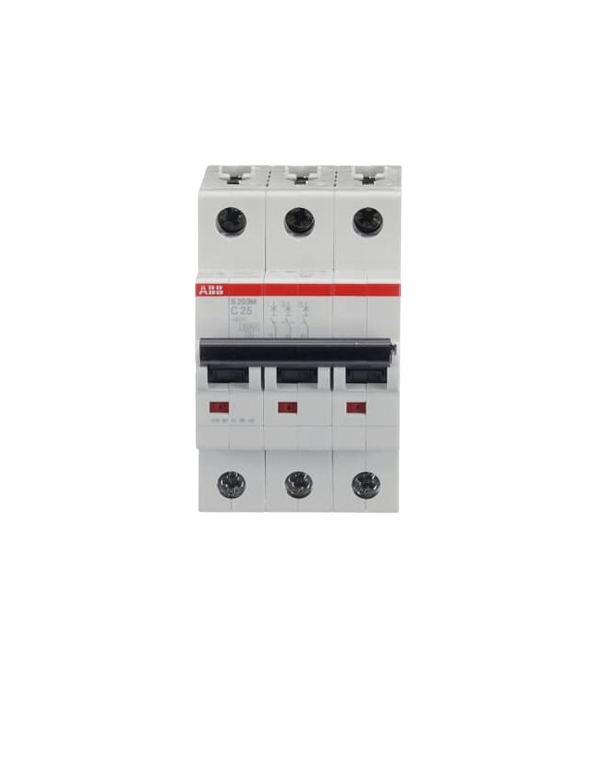 Disjoncteur ABB S203M-C25 3P 25A caractéristique C, 10 kA Disjoncteur ABB S203M-C25 3P 25A caractéristique C, 10 kA