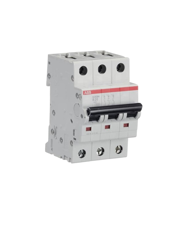 Disjoncteur ABB S203M-B20 3P 20A caractéristique B, 10 kA Disjoncteur ABB S203M-B20 3P 20A caractéristique B, 10 kA