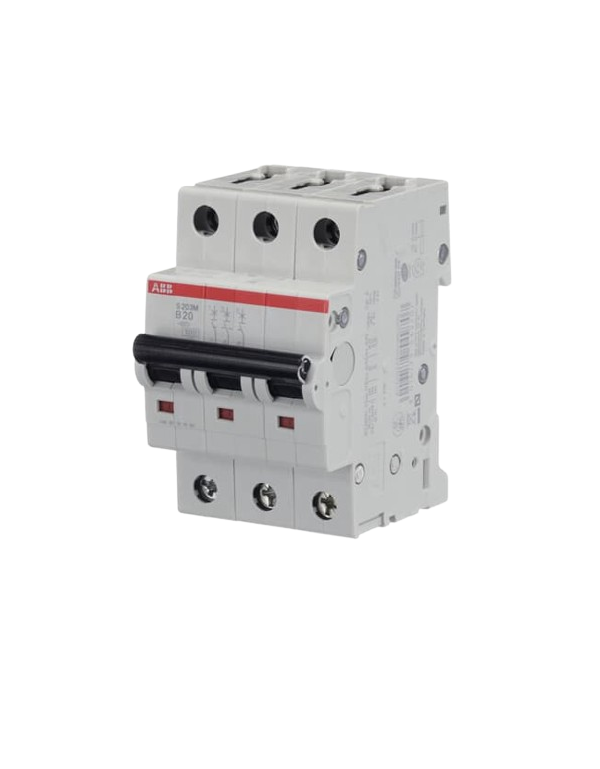 Disjoncteur ABB S203M-B20 3P 20A caractéristique B, 10 kA Disjoncteur ABB S203M-B20 3P 20A caractéristique B, 10 kA
