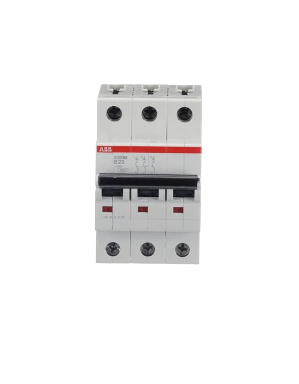 Disjoncteur ABB S203M-B20 3P 20A caractéristique B, 10 kA Disjoncteur ABB S203M-B20 3P 20A caractéristique B, 10 kA