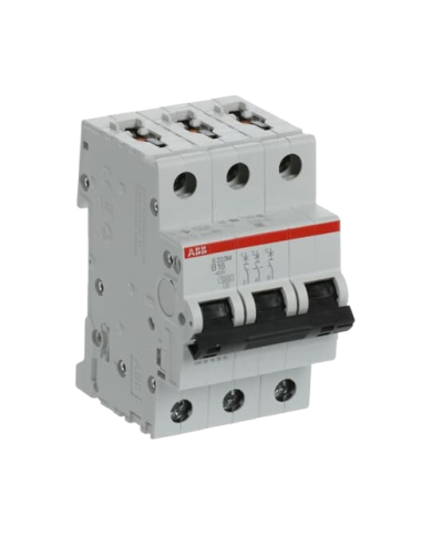 Disjoncteur ABB S203M-B16 3P 16A caractéristique B, 10 kA Disjoncteur ABB S203M-B16 3P 16A caractéristique B, 10 kA