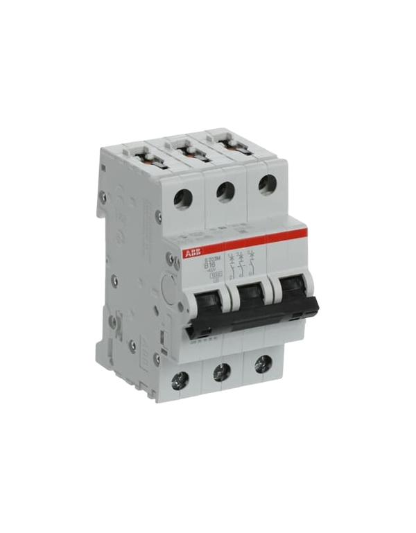 Disjoncteur ABB S203M-B16 3P 16A caractéristique B, 10 kA Disjoncteur ABB S203M-B16 3P 16A caractéristique B, 10 kA