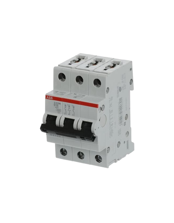 Disjoncteur ABB S203M-B16 3P 16A caractéristique B, 10 kA Disjoncteur ABB S203M-B16 3P 16A caractéristique B, 10 kA