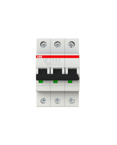 Disjoncteur ABB S203M-C16 3P 16A caractéristique C, 10 kA Disjoncteur ABB S203M-C16 3P 16A caractéristique C, 10 kA