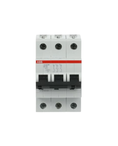 Disjoncteur ABB S203M-B10 3P 10A caractéristique B, 10 kA Disjoncteur ABB S203M-B10 3P 10A caractéristique B, 10 kA