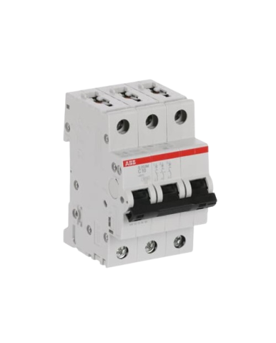 Disjoncteur ABB S203M-C10 3P 10A caractéristique C, 10 kA Disjoncteur ABB S203M-C10 3P 10A caractéristique C, 10 kA