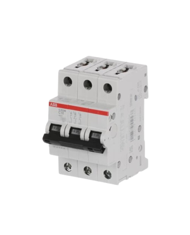 Disjoncteur ABB S203M-C10 3P 10A caractéristique C, 10 kA Disjoncteur ABB S203M-C10 3P 10A caractéristique C, 10 kA