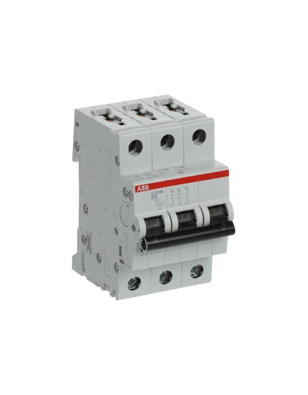 Disjoncteur ABB S203M-B6 3P 6A caractéristique B, 10 kA Disjoncteur ABB S203M-B6 3P 6A caractéristique B, 10 kA