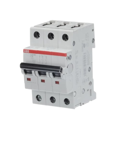 Disjoncteur ABB S203M-C6 3P 6A caractéristique C, 10 kA Disjoncteur ABB S203M-C6 3P 6A caractéristique C, 10 kA