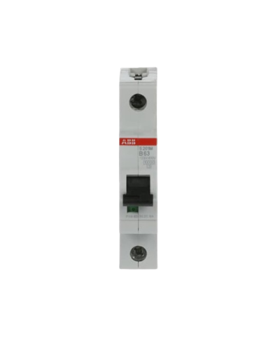 Disjoncteur ABB S201M-B63 1P 63A caractéristique B, 10 kA Disjoncteur ABB S201M-B63 1P 63A caractéristique B, 10 kA