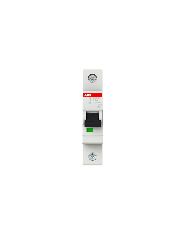Disjoncteur ABB S201M-C50 1P 50A caractéristique C, 10 kA Disjoncteur ABB S201M-C50 1P 50A caractéristique C, 10 kA
