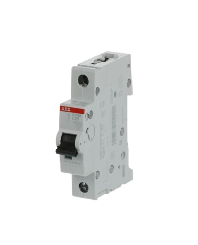 Disjoncteur ABB S201M-C25 1P 25A caractéristique C, 10 kA Disjoncteur ABB S201M-C25 1P 25A caractéristique C, 10 kA