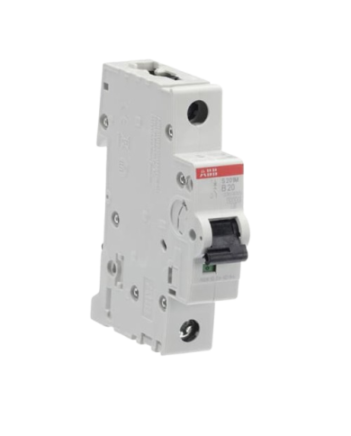 Disjoncteur ABB S201M-B20 1P 20A caractéristique B, 10 kA Disjoncteur ABB S201M-B20 1P 20A caractéristique B, 10 kA
