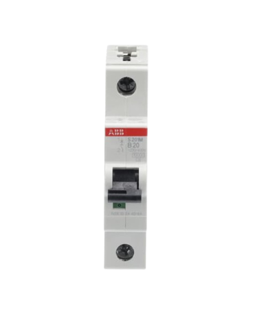 Disjoncteur ABB S201M-B20 1P 20A caractéristique B, 10 kA Disjoncteur ABB S201M-B20 1P 20A caractéristique B, 10 kA
