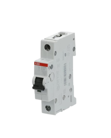 Disjoncteur ABB S201M-C20 1P 20A caractéristique C, 10 kA Disjoncteur ABB S201M-C20 1P 20A caractéristique C, 10 kA
