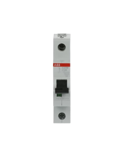 Disjoncteur ABB S201M-C20 1P 20A caractéristique C, 10 kA Disjoncteur ABB S201M-C20 1P 20A caractéristique C, 10 kA