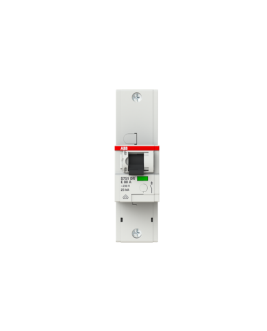 Disjoncteur miniature sélectif ABB S751 DR E80 1P 80A Disjoncteur miniature sélectif ABB S751 DR E80 1P 80A