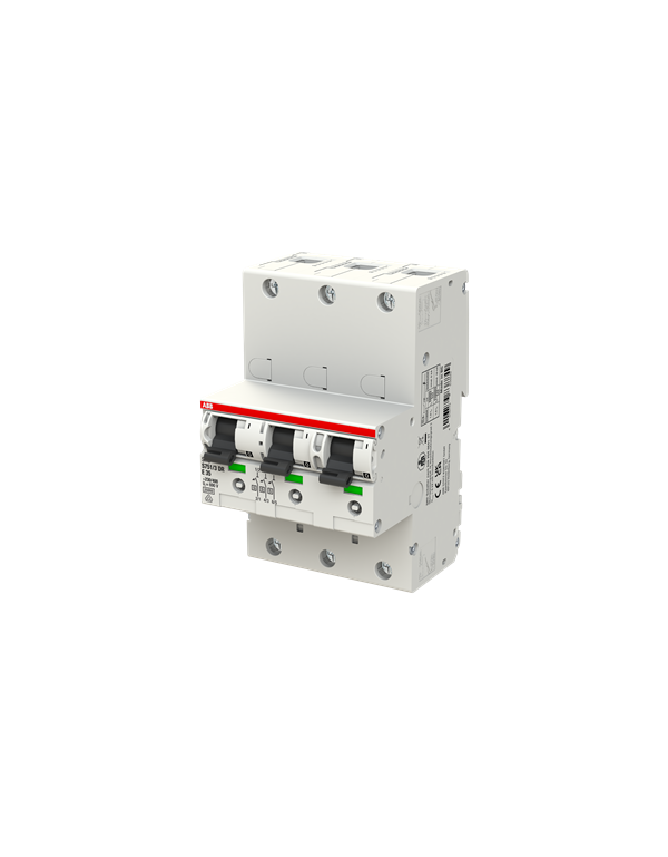 Disjoncteur principal sélectif ABB S751/3DR-E35 LS SHU E-Char., 25kA, 35A, 3x1Pôle Disjoncteur principal sélectif ABB S751/3DR-E35 LS SHU E-Char., 25kA, 35A, 3x1Pôle