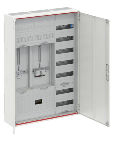 Armoire complète Striebel & John DD37V11VB pour 40A 1 compteur & 1 réserve, 72 & 48TE, BH3, 3 champs 16 mm² Armoire complète Striebel & John DD37V11VB pour 40A 1 compteur & 1 réserve, 72 & 48TE, BH3, 3 champs 16 mm²