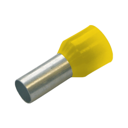 Haupa 270818 Embouts isolés 6 mm² série de couleurs DIN, longueur 12 mm, jaune